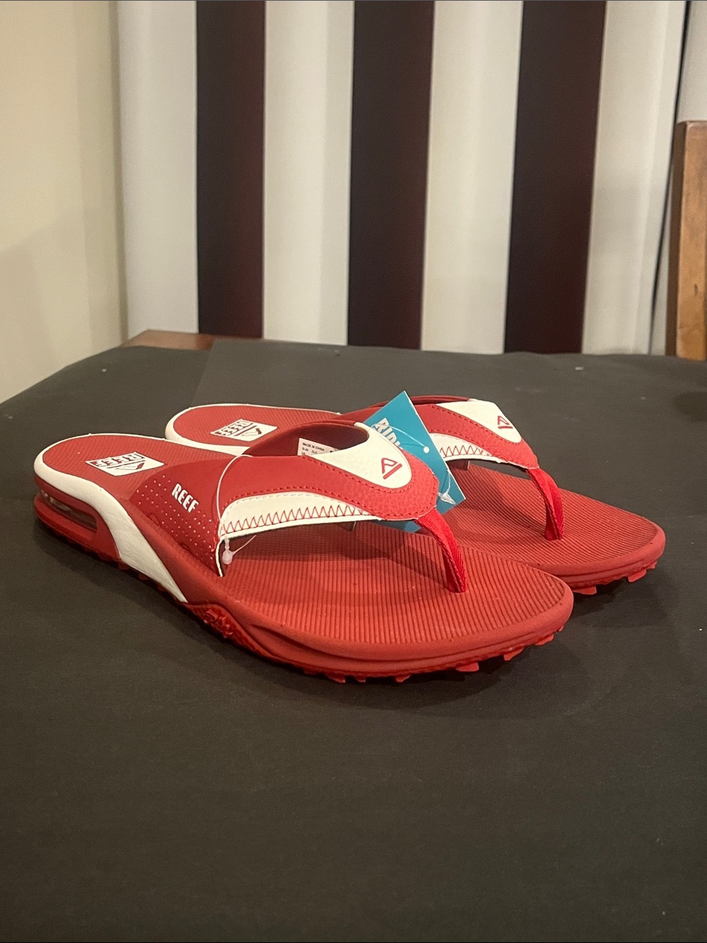 Reef Fanning Pregame Tailgate Sandals  Flip Flops Shoes Crimson Mens Sizes